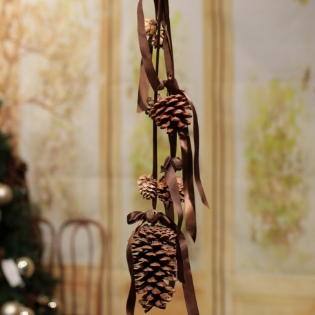 L50CM PINECONE HANGING X 9