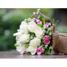 Bouquet Rose e dianthus