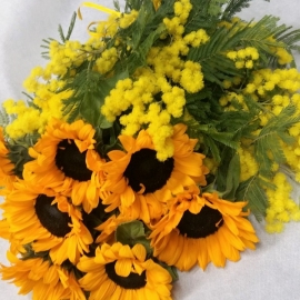 Bouquet mimosa girasoli