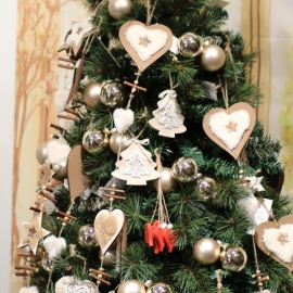 80cm GARLAND-STAR/HEART/TREE