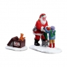 LEMAX-SANTA AND KITTENS SET OF 2