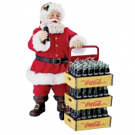 10.5" Babbo Natale con carello di consegna Coca-Cola - Kurt S. Adler