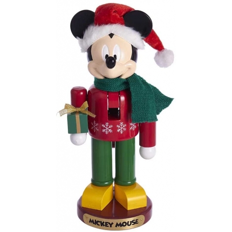 10"  Schiaccianoci MICKEY CON REGALO- Disney - Kurt S.Adler