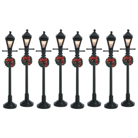 Lemax-Gas Lantern Street Lamp Set Of 8
