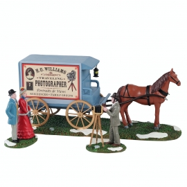 Lemax-Traveling Photographer Wagon Set Of 3