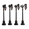 Lemax - COLONIAL STREET LAMP, SET OF 4, B/O (4.5V) (4 LAMPIONI COLONIALI )