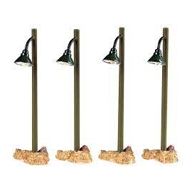 Lemax - RUSTIC STREET LAMP, SET OF 4, B/O (4.5V) ( LAMPIONE STRADALE RUSTICO)