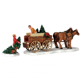 CHRISTMAS TREE WAGON, SET OF 2