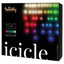 Twinkly Icicle 190 Led RGBW trasparent wire