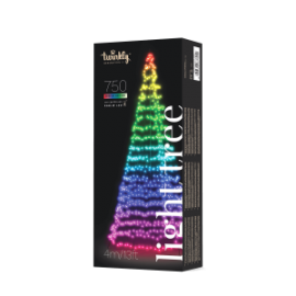 Twinkly, Led RGB+ WHITE, Light Tree 750, Pole Black