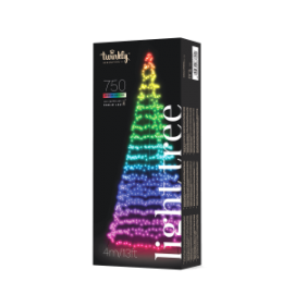 Twinkly Light Tree 750 Led RGBW Pole Black