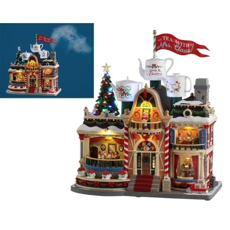 Lemax-TEA WITH MRS. CLAUS, INCL. ADAPTOR 74254, 550 mA (WHITE)