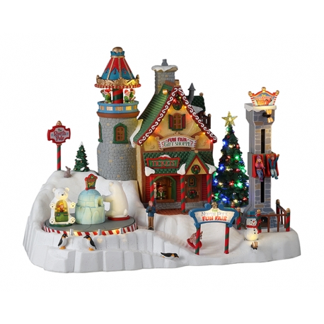 Lemax-NORTH POLE FUN FAIR, INCL. ADAPTOR 74254, 550 mA (WHITE)
