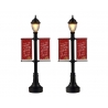 Lemax - LAMP POST BANNERS, SET OF 2, B/O (4.5V)