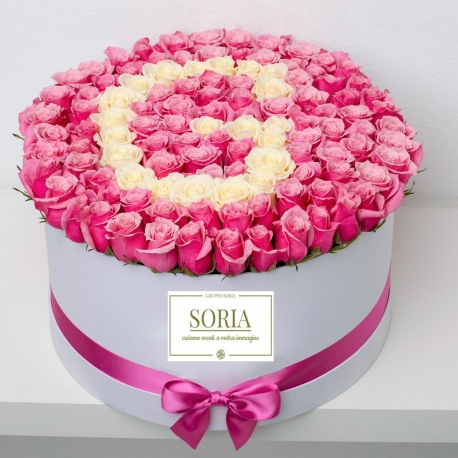 Scatola a cilindro con Rose