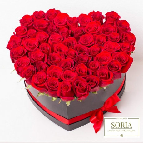 Scatola a cuore con Rose